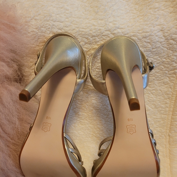 Caparros Gold Metallic Strappy Sandals (Kerry) - Picture 4 of 7